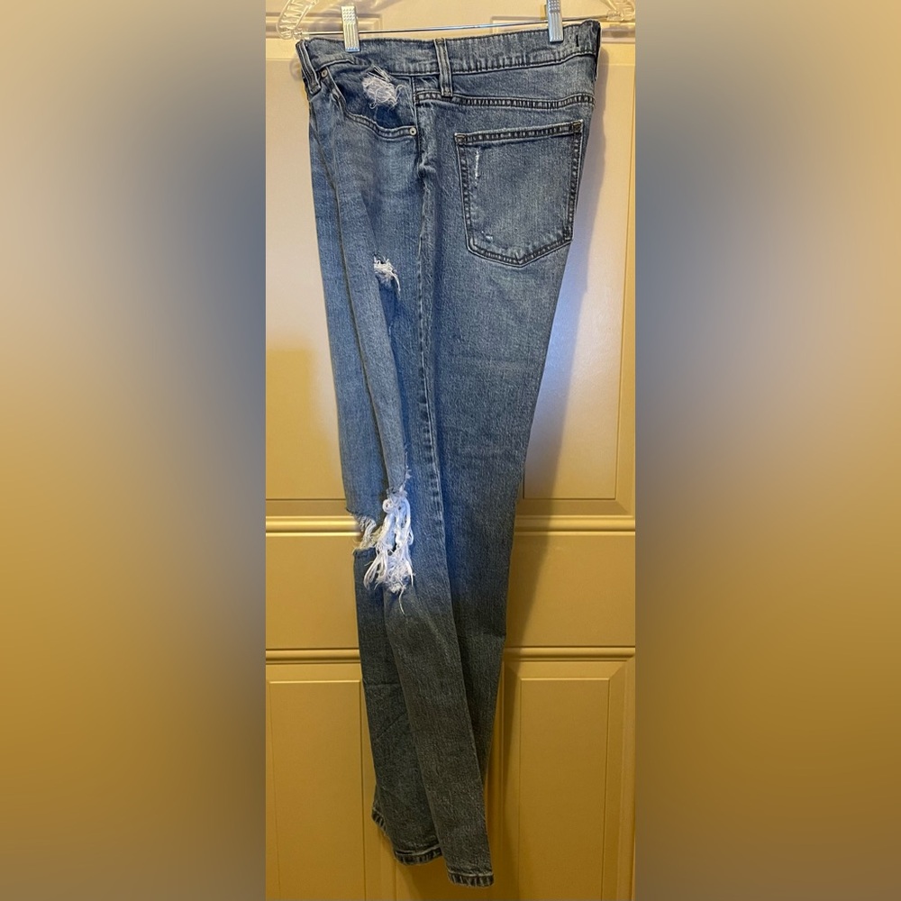 Eunina Distressed Cobi Super High Rise Dad Jean Size 15